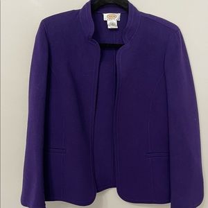 Talbots purple 100% wool jacket size 10 petite.